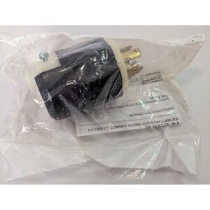 Leviton Black & White Locking Plug Industrial 20A 30A Black/White New NEMA 3P 4W
